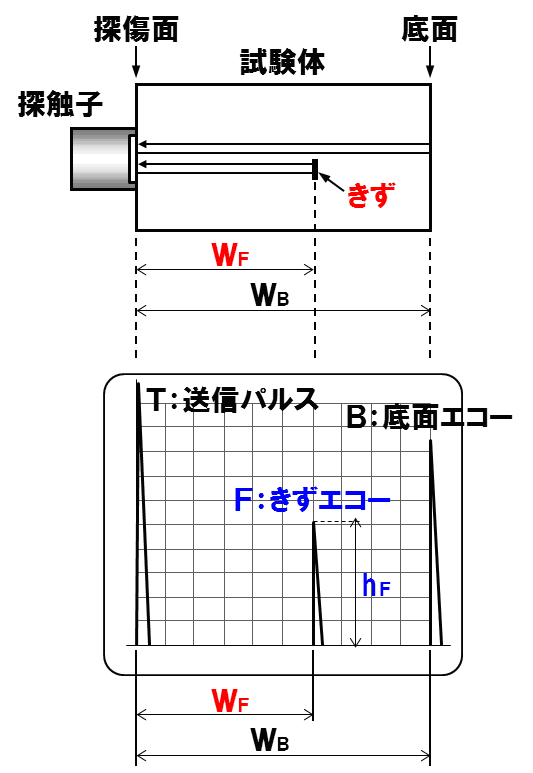 超音波探傷試験（UT）解説図